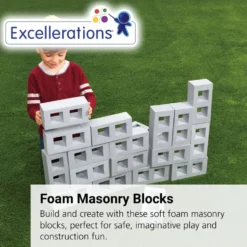 Excellerations® Masonry Foam Floor Blocks - Set of 20