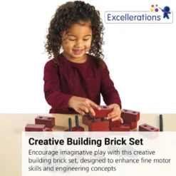 Excellerations® Mini Bricks and Rebar Tabletop Building Set - 45 Pieces