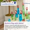 Excellerations® Mini Ice Blocks & Stacking Gems - Set of 66, 10 cards