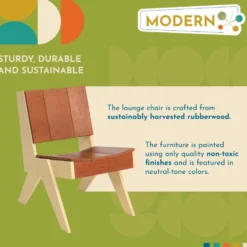 Excellerations® Natural Plywood Lounge Chair