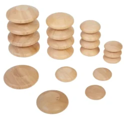 Excellerations® Natural Wood Stacking Stones Set of 20
