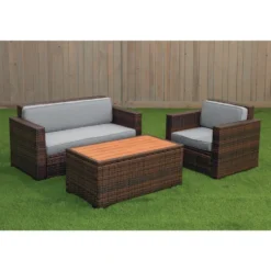 Excellerations® Outdoor Wicker Furniture 3-Piece Set (Preschool Height)
