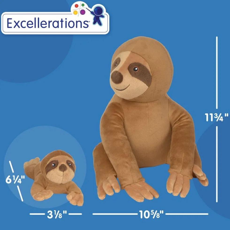 Excellerations® Plush Mama & Baby Sloth