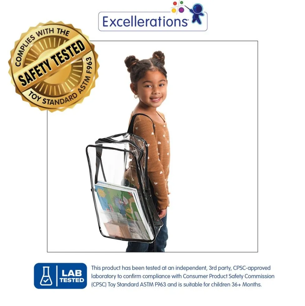 Excellerations® 17" Premium Clear Backpack - Single