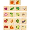 Excellerations® Reversible Wooden Vegetable Tiles - Set of 18
