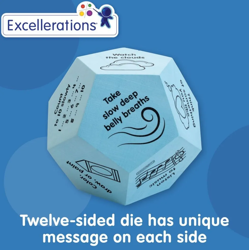 Excellerations® Social-Emotional Learning Emotions Dice Kit: Missing Someone, Decision Making Skills and Developing Self-Confidence