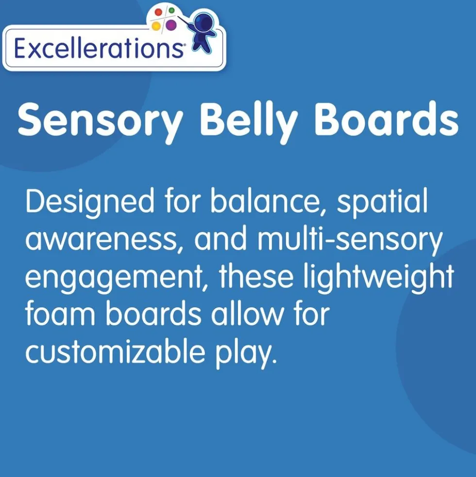 Excellerations® Soft Build n' Play™ Foam Sensory Belly Boards and Discs - 9 boards, 5 discs