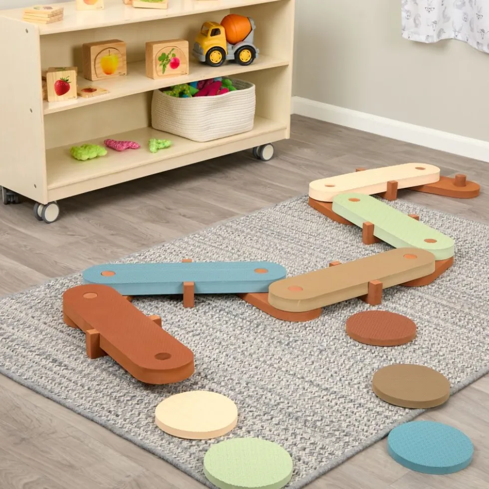 Excellerations® Soft Build n' Play™ Foam Sensory Belly Boards and Discs - set of 5