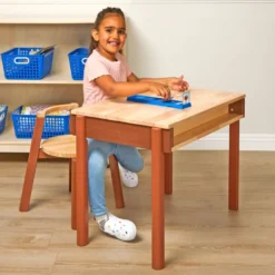 Excellerations® Sustainable Rubberwood Desk (Preschool Height)