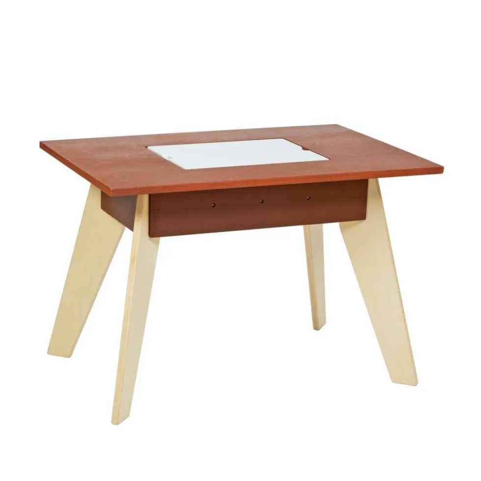 Excellerations® Sustainable Rubberwood Sensory Table with Lid