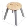 Excellerations® Sustainably Harvested Rubber Wood Emotions Stool - Sad