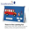 Excellerations® Three-In-One - Easel, Magnetic Dry Erase + Flannel Board 24" x 18"