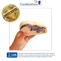 Excellerations® Wooden Photo Blocks Jungle Animals - Set of 6
