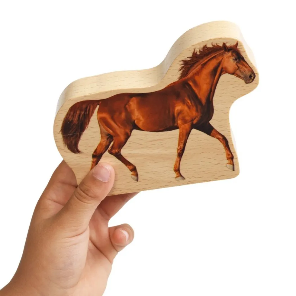 Excellerations® Wooden Photo Blocks Animals - Set of 12