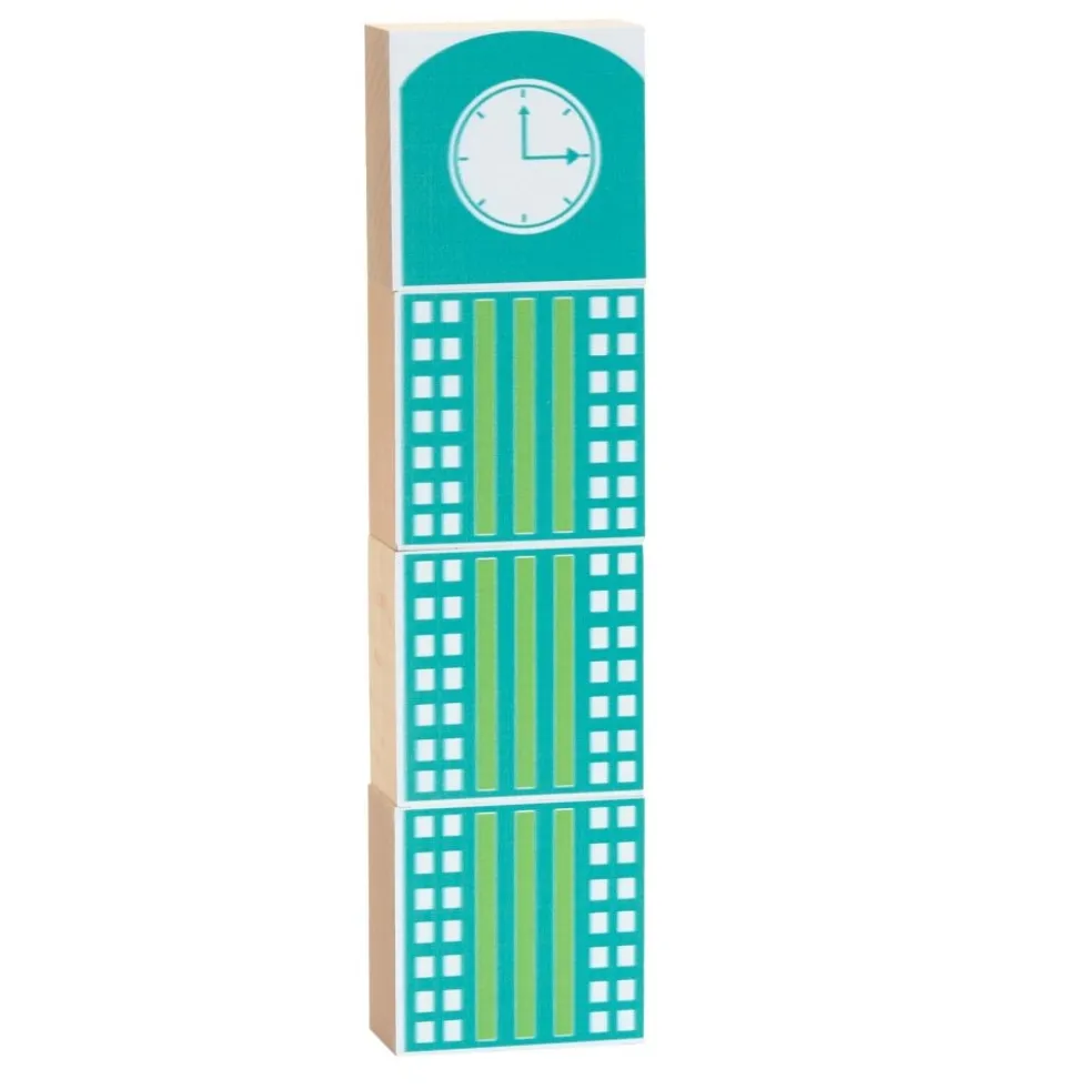 Excellerations® Wooden Skyscraper Blocks - 35 Pieces
