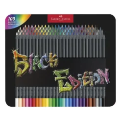 Faber-Castell Black Edition Colored Pencils, Tin of 100