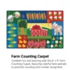 Farm Counting 6' x 9' Rectangle Pixel Perfect Carpet