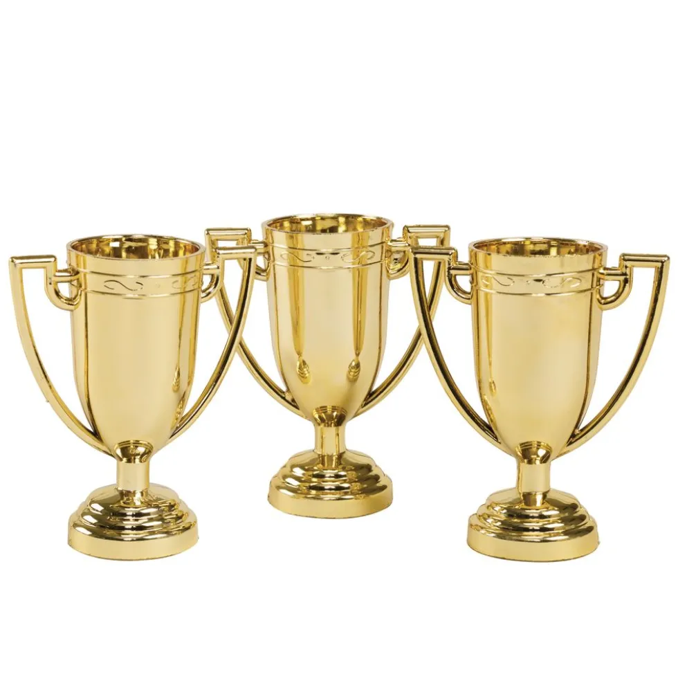8 GOLD TROPHY CUPS