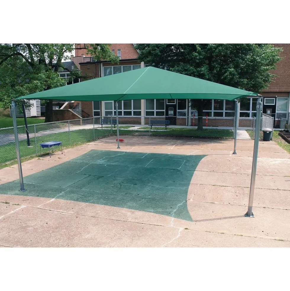 Green Stand Alone Shade Structure 18 x 20