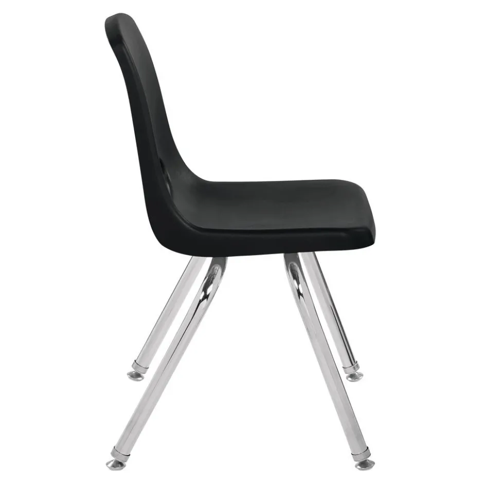 14"H Black Stacking Chairs - Set of 6