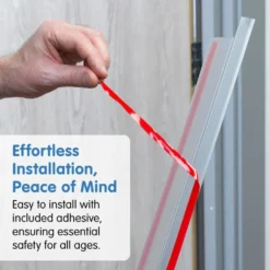 46"h Finger Shield Door Protection Pack - White, 1 set