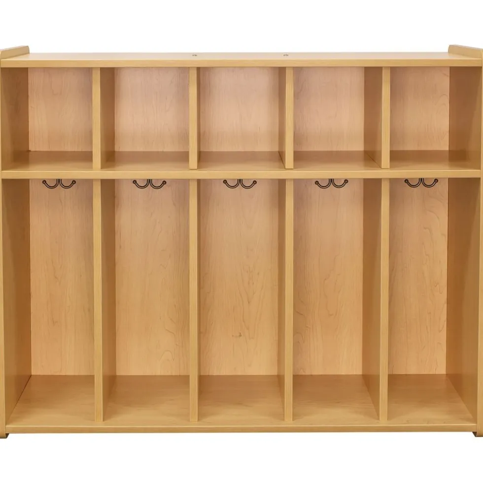 38" High 5-Section Locker - Maple/Maple, Assembled