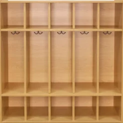 48" High 5-Section Locker - Maple/Maple, Assembled