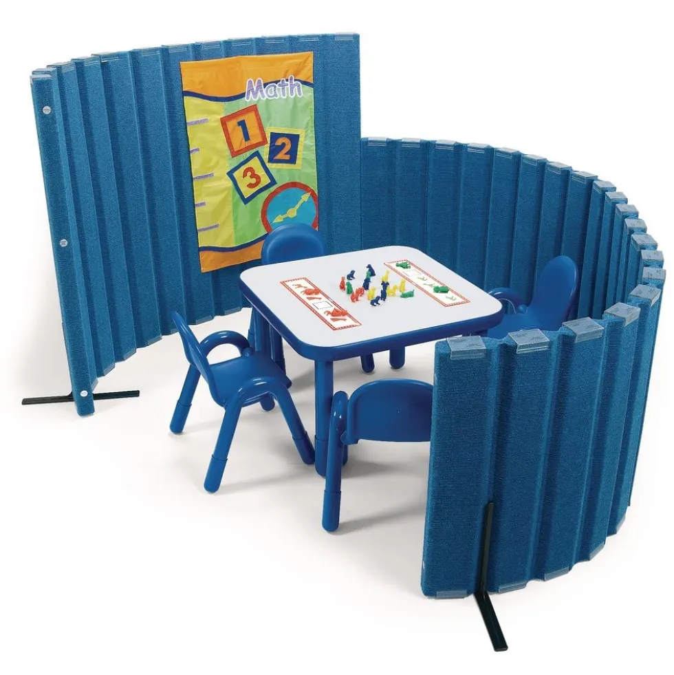 48"H x 10'L Angeles® BaseLine® Sound Sponge® Quiet Dividers® Blueberry