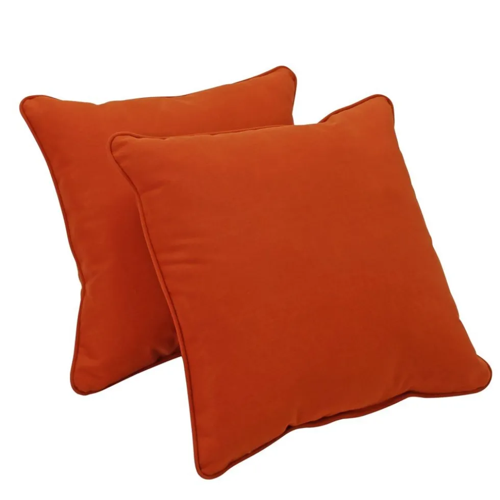 24" Indoor/Outdoor Pillows, 2 Pack - Burnt Orange