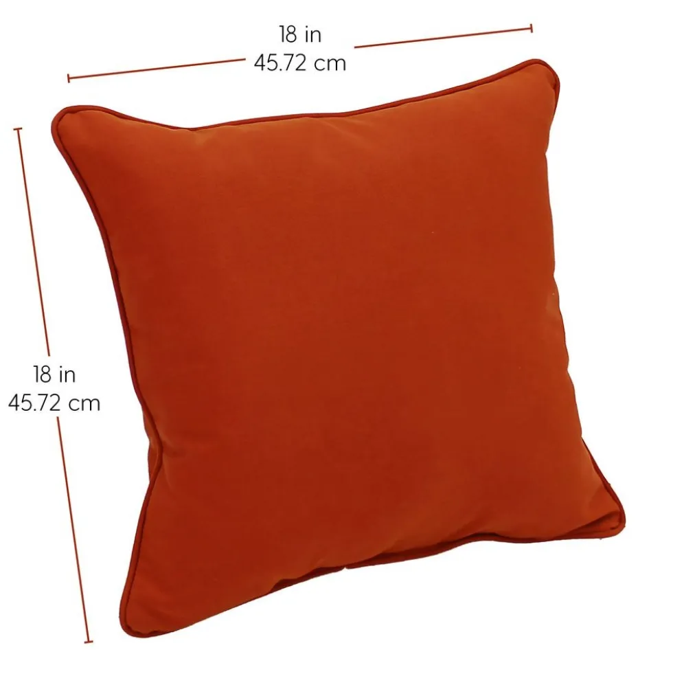 18" Indoor/Outdoor Pillows, 2 Pack - Burnt Orange