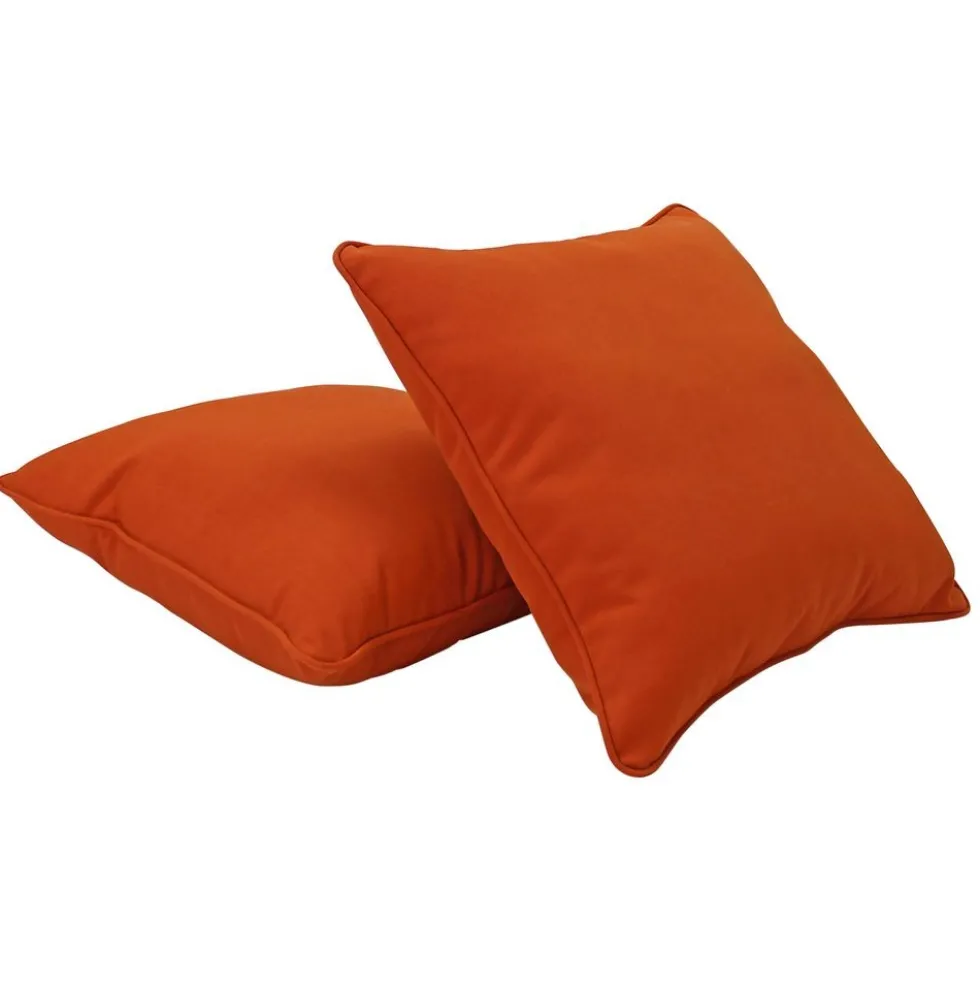 18" Indoor/Outdoor Pillows, 2 Pack - Burnt Orange