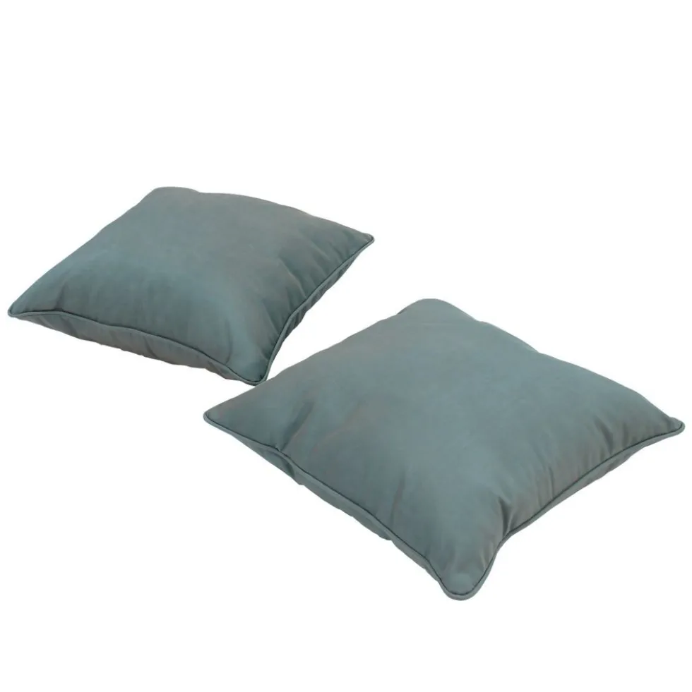 18" Indoor/Outdoor Pillows, 2 Pack - Dusty Turquoise