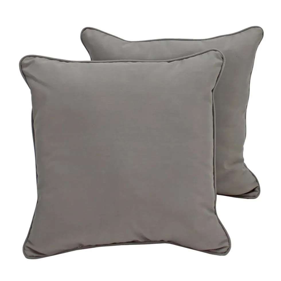 18" Indoor/Outdoor Pillows, 2 Pack - Grey