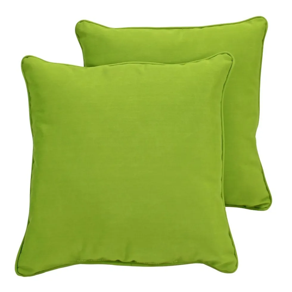24" Indoor/Outdoor Pillows, 2 Pack - Lime Green