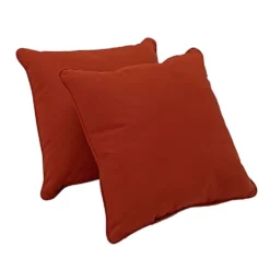 18" Indoor/Outdoor Pillows, 2 Pack - Rust Red