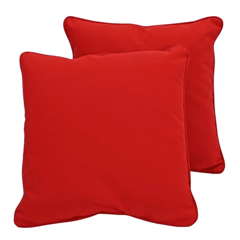 18" Indoor/Outdoor Pillows, 2 Pack - Red