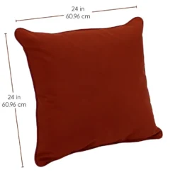 24" Indoor/Outdoor Pillows, 2 Pack - Rust Red
