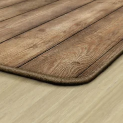 Industrial Chic Rustic Wood Carpet 5' x 7'6" Rectangle