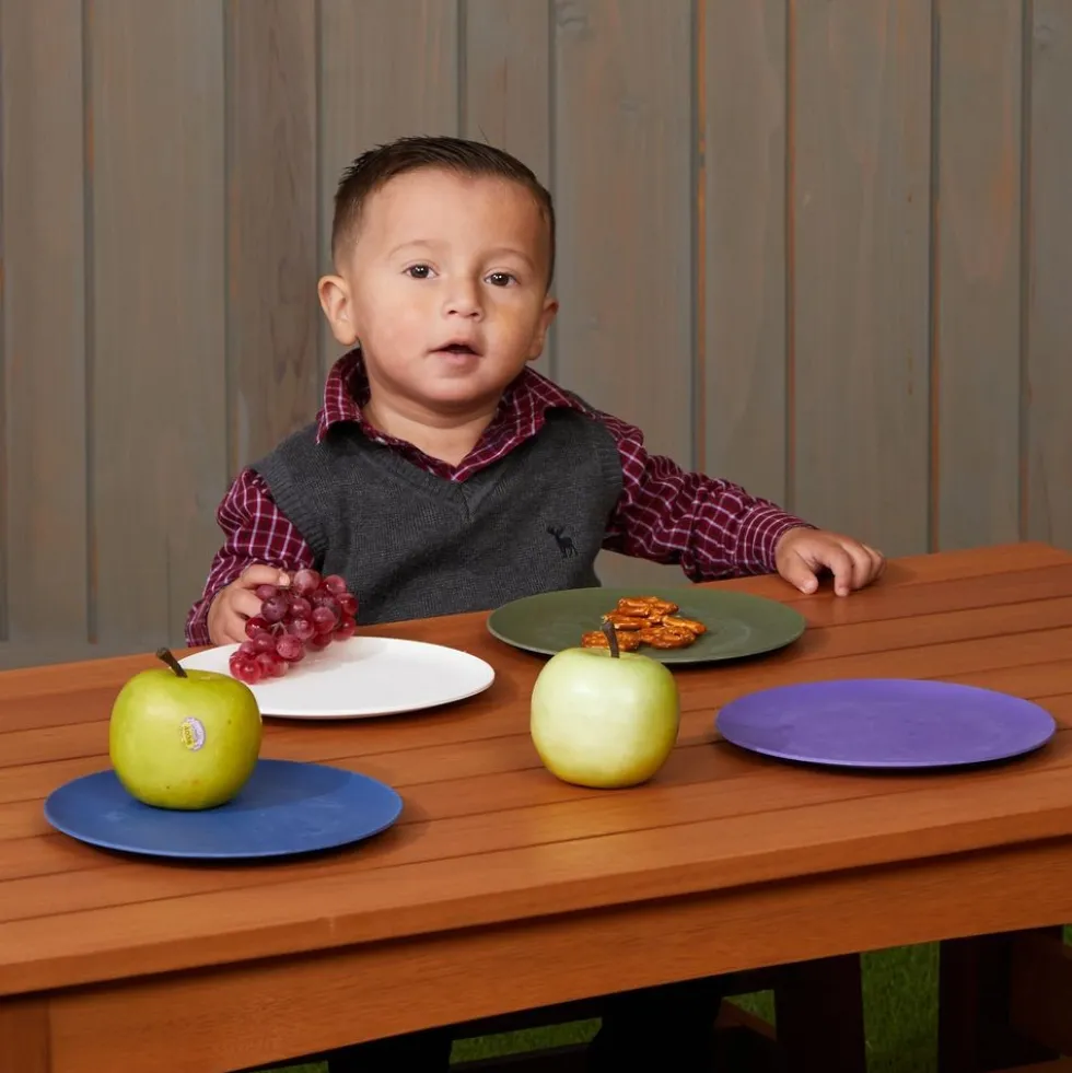 Kids Bamboo Plates, Set of 4