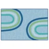 KIDSoft Large Rainbows Blue 4'x6'