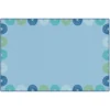 KIDSoft™ Rainbows Border Blue 4' x 6'