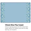 KIDSoft Rainbows End Blue 4' X 6'