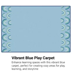 KIDSoft Rainbows End Blue 4' X 6'