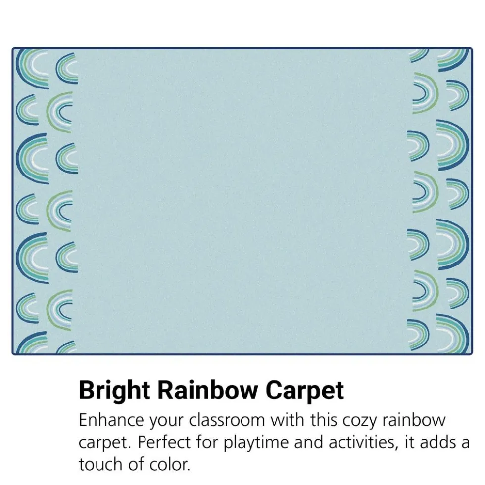 KIDSoft™ Rainbows End Green 4' x 6'