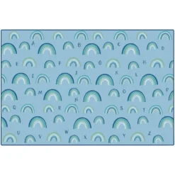 KIDSoft Rainbows Literacy Blue 4'x6'