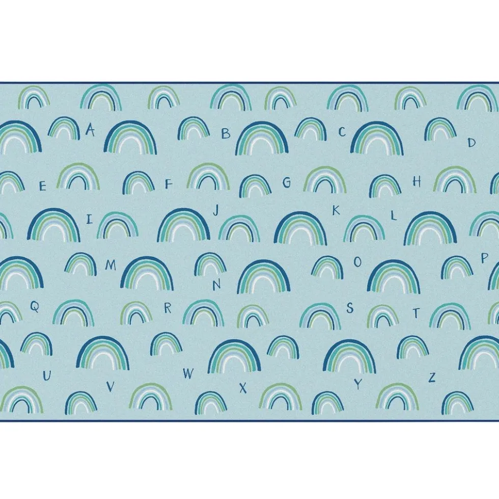 KIDSoft Rainbows Literacy Green 7.5'x12'