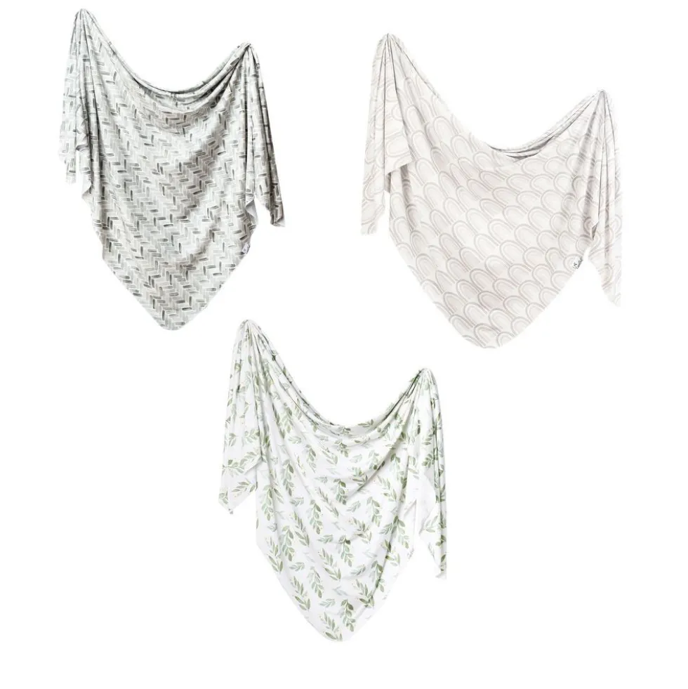 Knit Swaddle Blanket, Set of 3