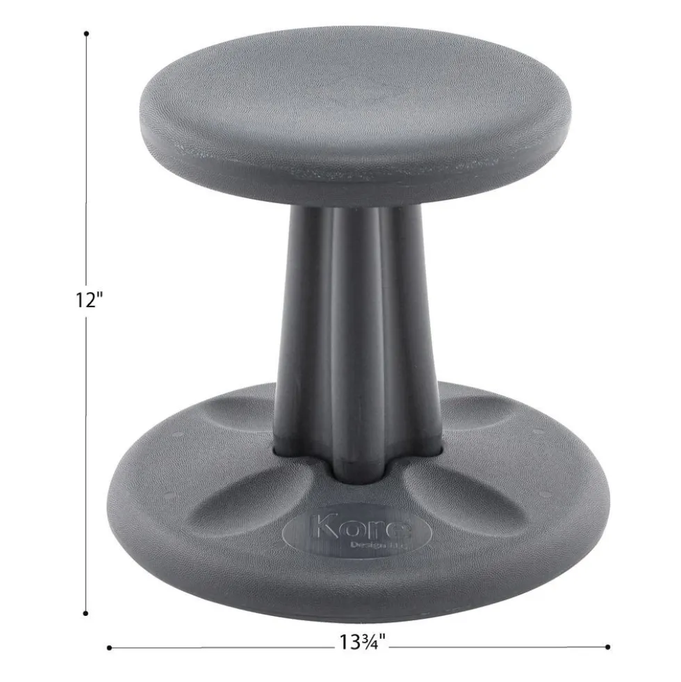 Kore™ Wobble Stool 12"H - Gray