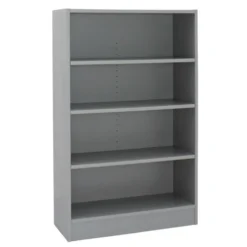 Laminate Bookcase 4-Shelf 48" Height - Gray