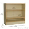 Laminate Bookcase 2-Shelf 30" Height - Almond/Maple